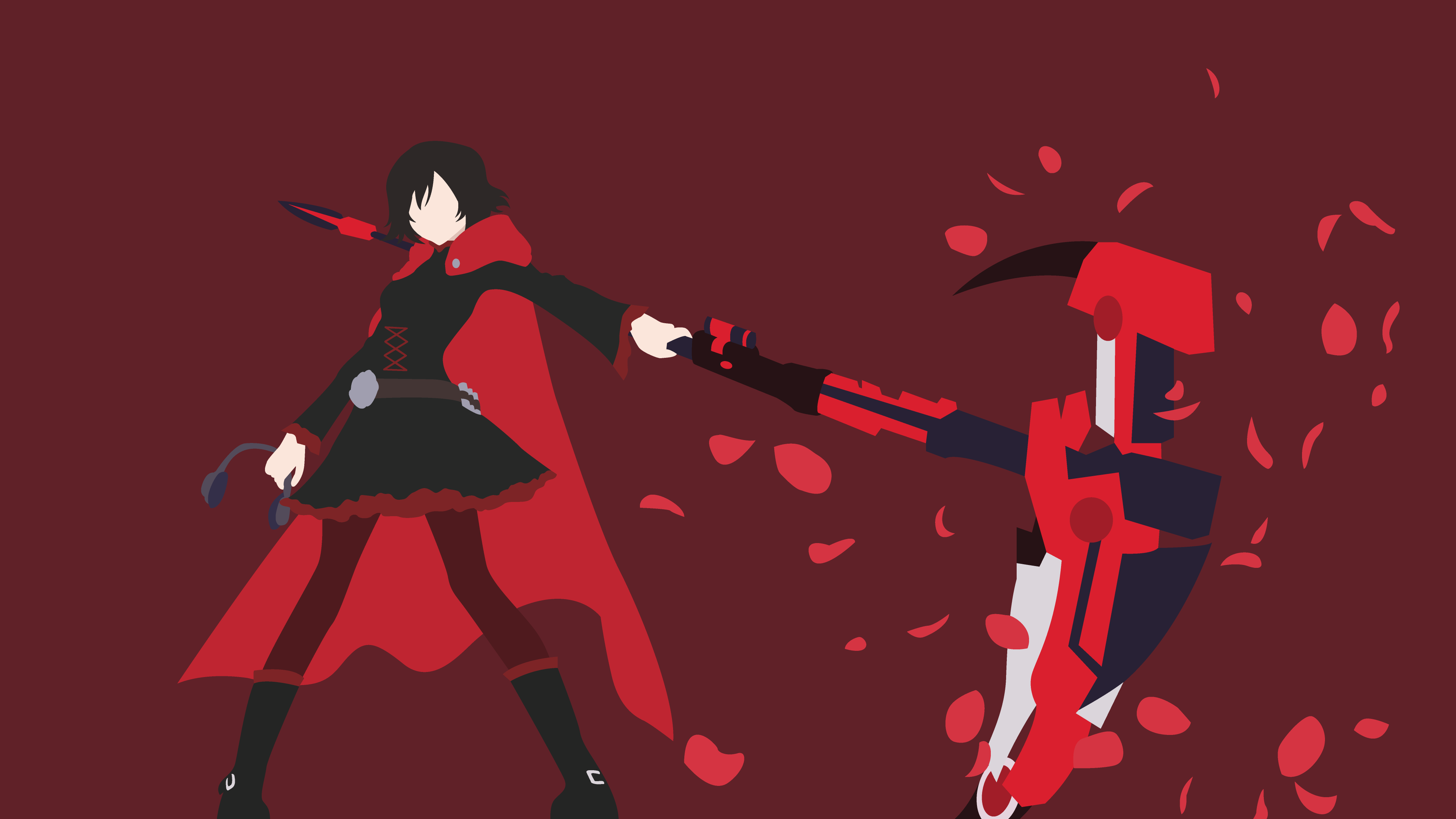 982432 4K, ruby rose, looking at viewer, mist, artwork, Red Hood, RWBY,  fantasy weapon, anime girls, forest, anime, standing, Moon - Rare Gallery  HD Wallpapers