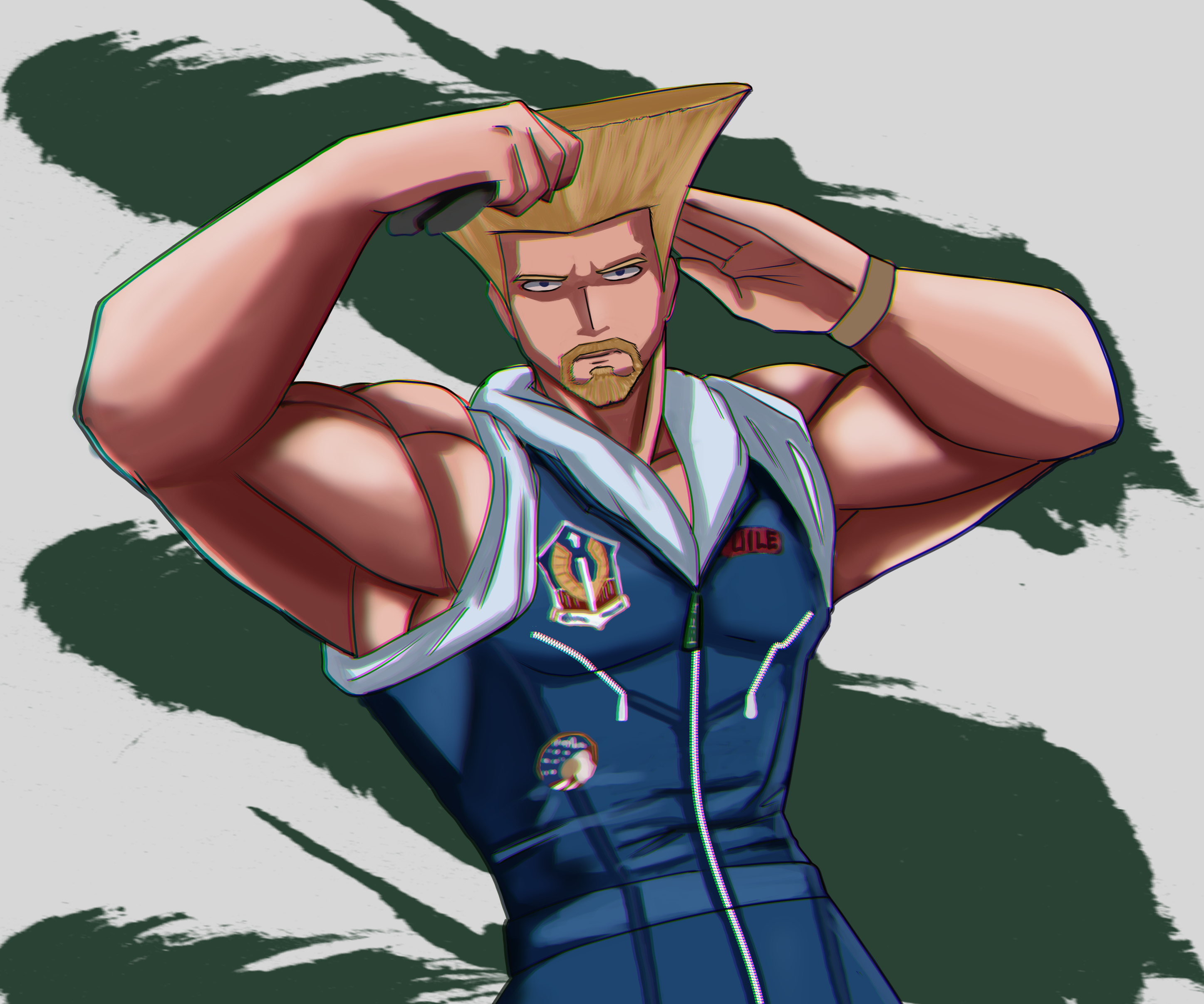 Guile green neon lights, warriors, Street Fighter, protagonist, Guile  Street Fighter, HD wallpaper