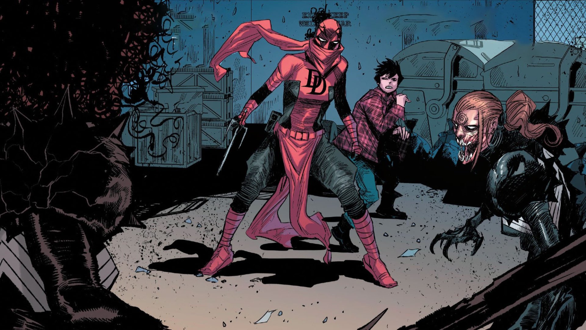 Download Knull (Marvel Comics) Symbiote Elektra (Marvel Comics) Comic Daredevil HD Wallpaper by Marco Checchetto