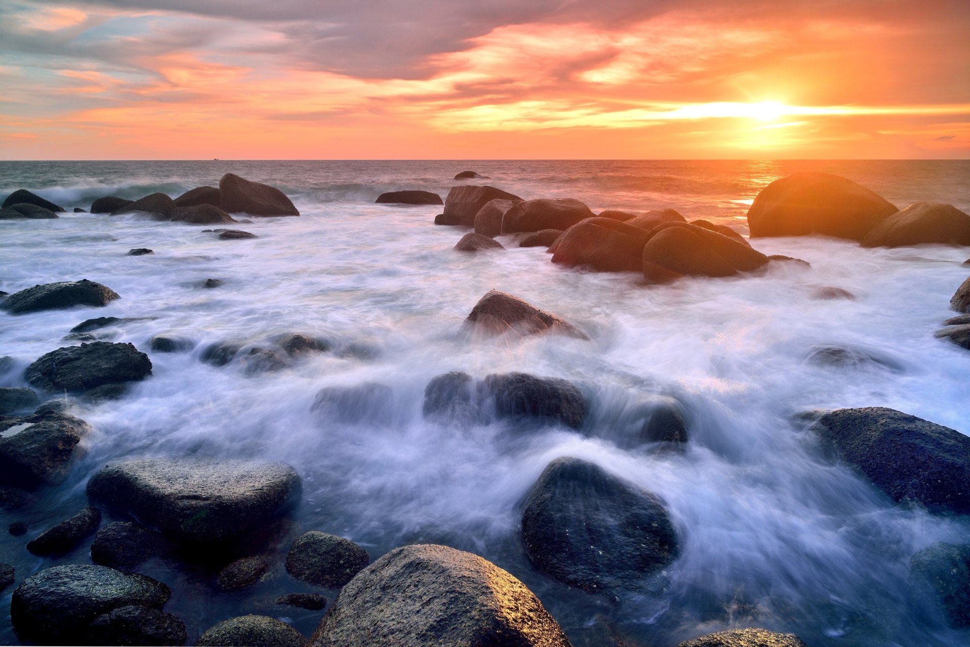 Download Horizon Nature Sunset 4k Ultra HD Wallpaper | 7325x4883 ...