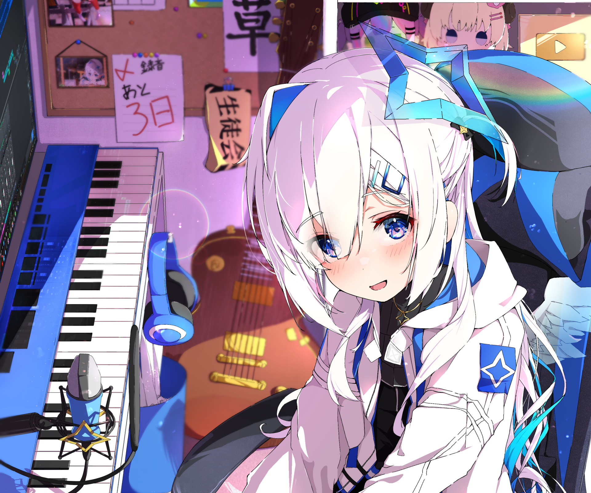 Download Hololive Amane Kanata Anime Virtual Youtuber HD Wallpaper by Spice/メガ