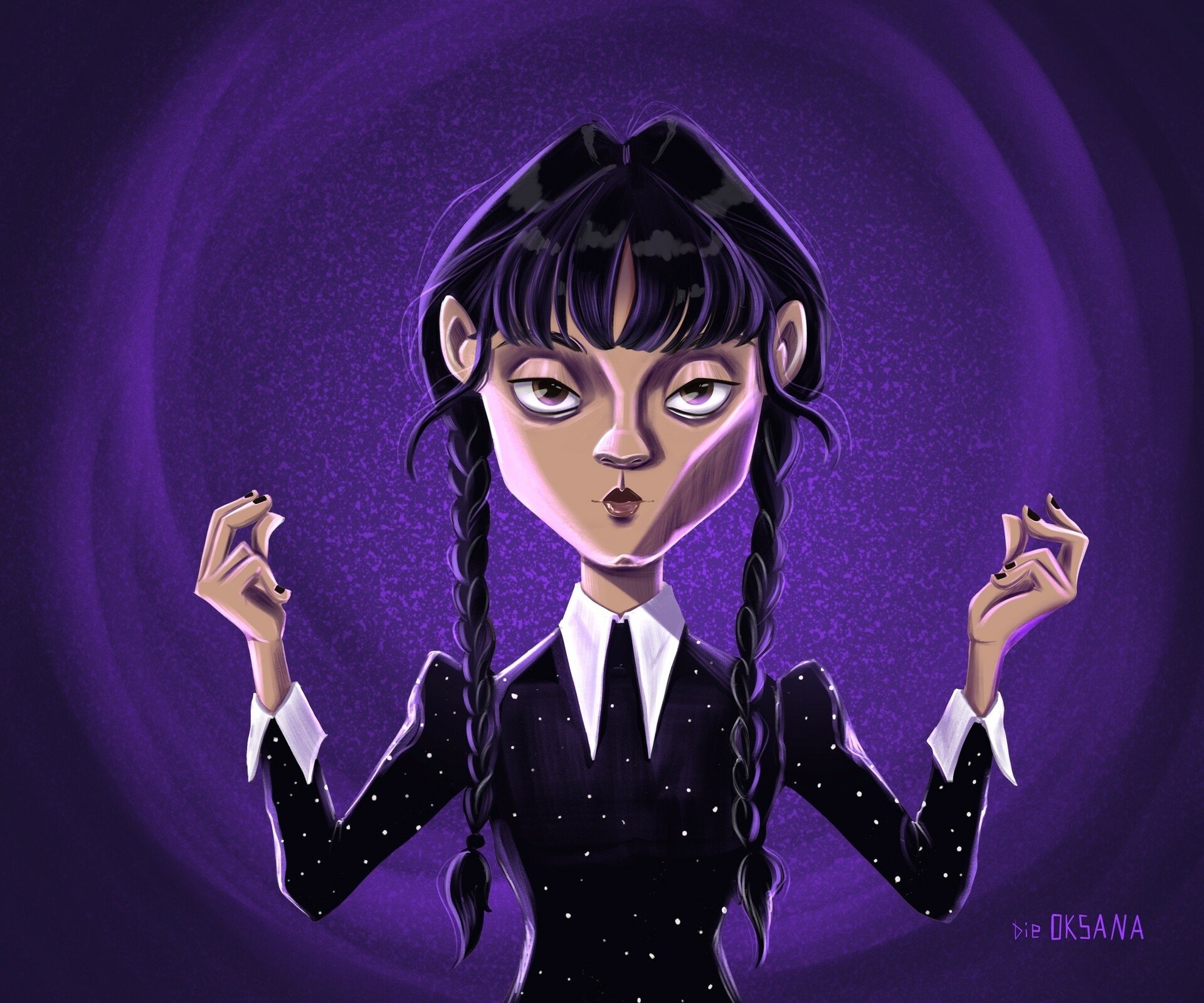 Download Wednesday Addams TV Show Wednesday HD Wallpaper by Oksana Tcelousova