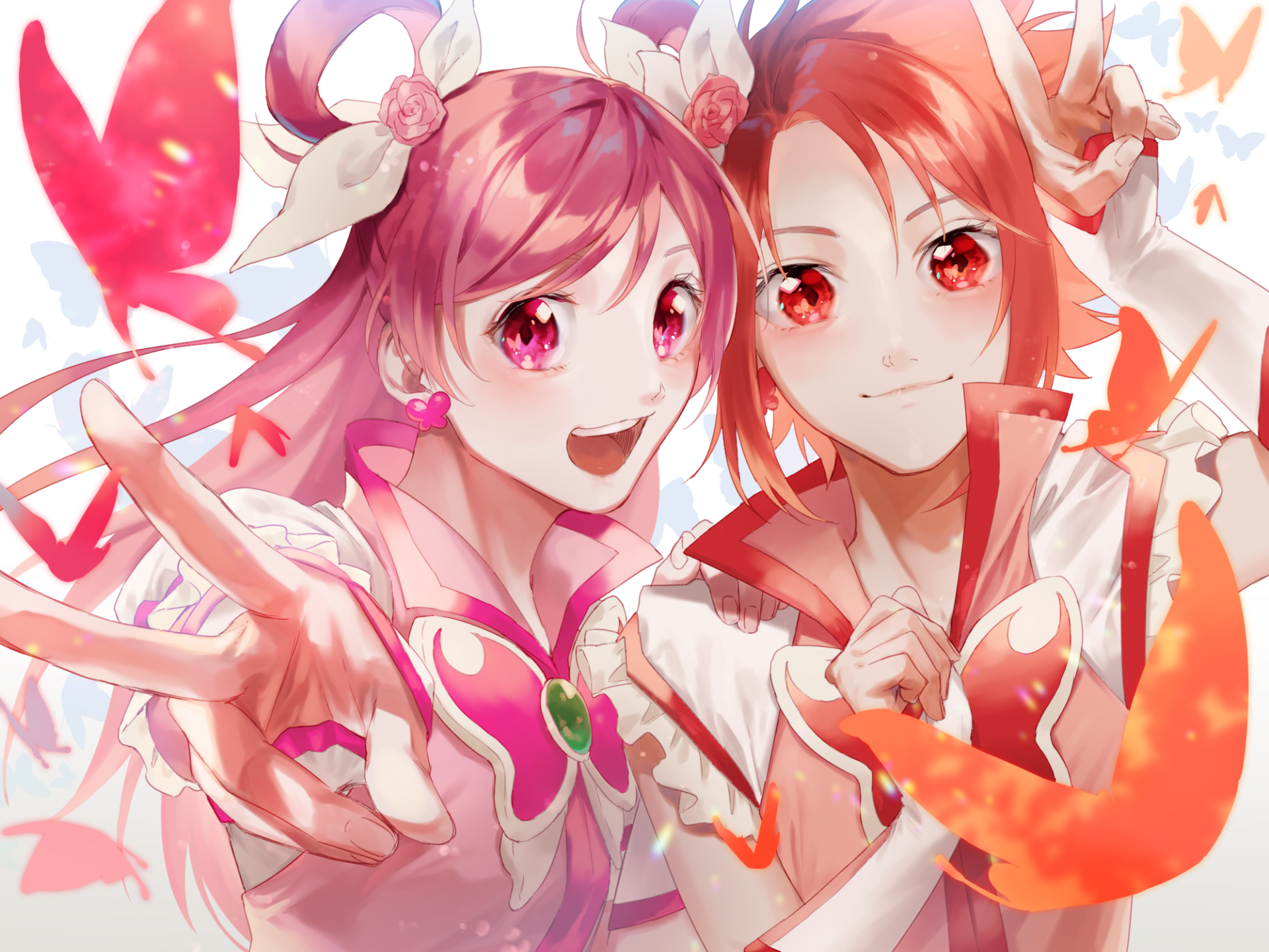 Download Yumehara Nozomi Rin Natsuki Cure Rouge Cure Dream Anime Yes! PreCure 5 HD Wallpaper by Skrk san