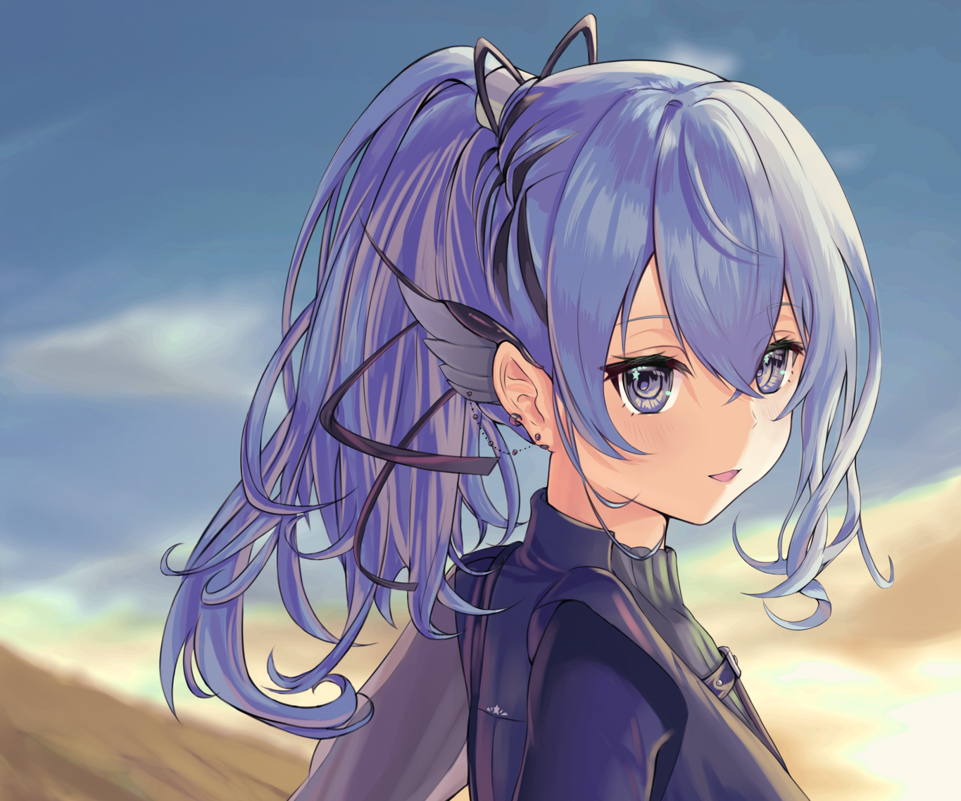 Download Hololive Hoshimachi Suisei Anime Virtual Youtuber HD Wallpaper by Num 9A
