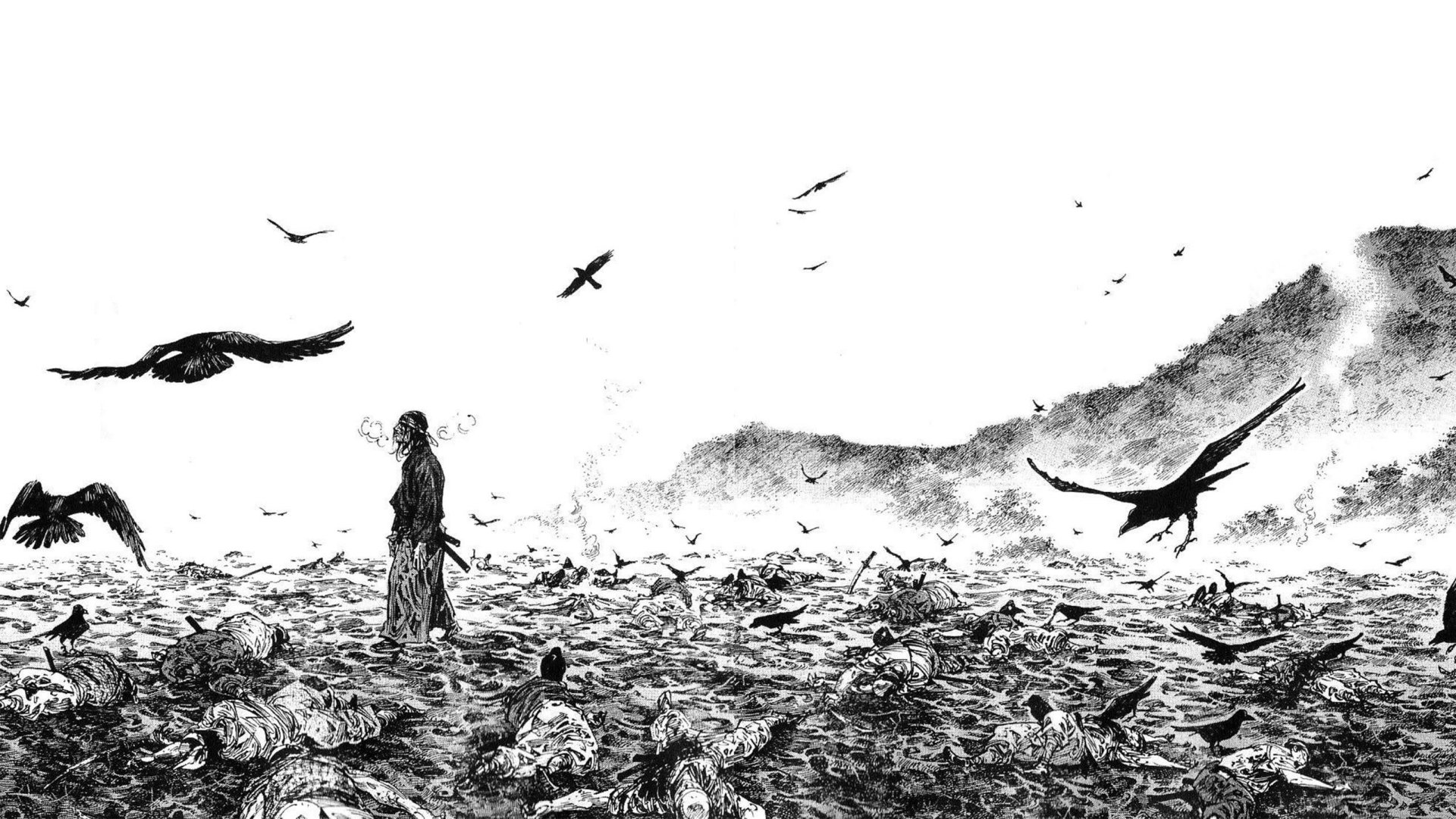 Miyamoto Musashi Vagabond Anime HD Wallpaper The Lone Swordsman s 