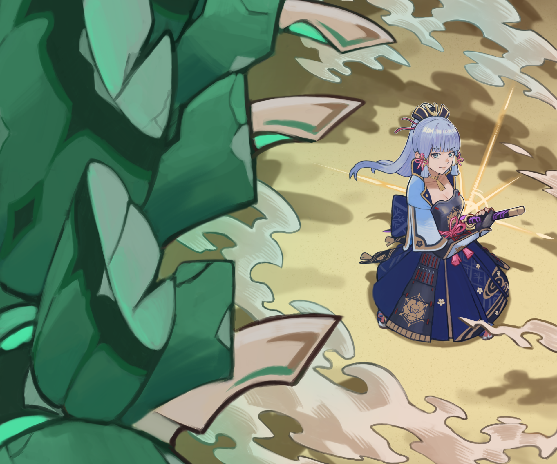 Download Kamisato Ayaka (Genshin Impact) Video Game Genshin Impact HD Wallpaper by Afureru Colors