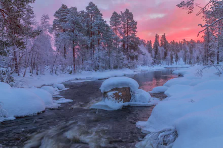 Russia river nature winter HD Desktop Wallpaper | Background Image