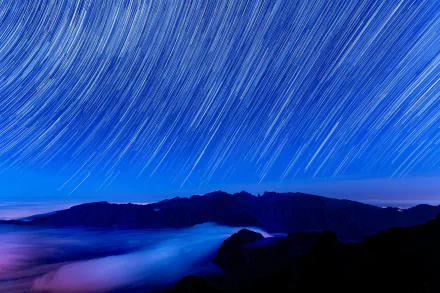 nature star trail HD Desktop Wallpaper | Background Image