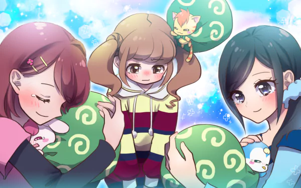 Sawaizumi Chiyu Hiramitsu Hinata Nodoka Hanadera Anime Healin' Good PreCure HD Desktop Wallpaper | Background Image