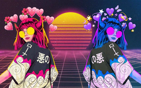  Vaporwave Girl