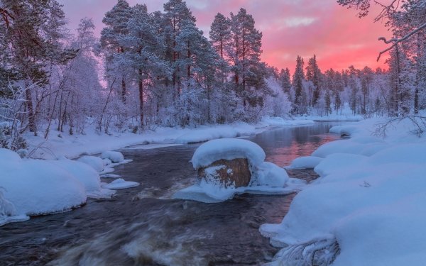 Nature Winter River Russia HD Wallpaper | Background Image