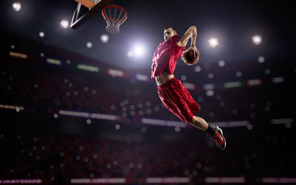 basketball Sports dunk HD Desktop Wallpaper | Background Image