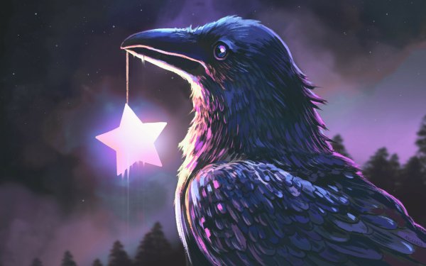 Fantasy Bird Fantasy Animals Crow HD Wallpaper | Background Image