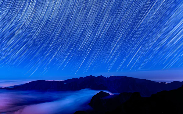 nature star trail HD Desktop Wallpaper | Background Image