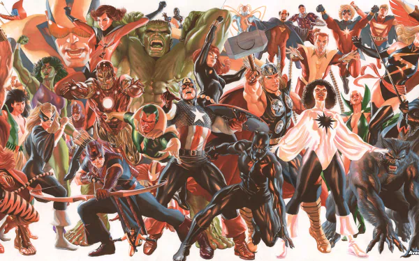 Comic Avengers HD Desktop Wallpaper | Background Image