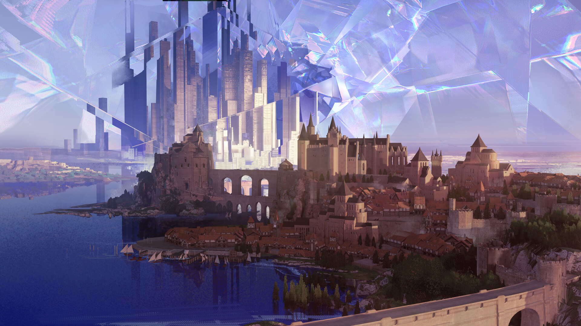 Fantasy City HD Wallpaper | Background Image