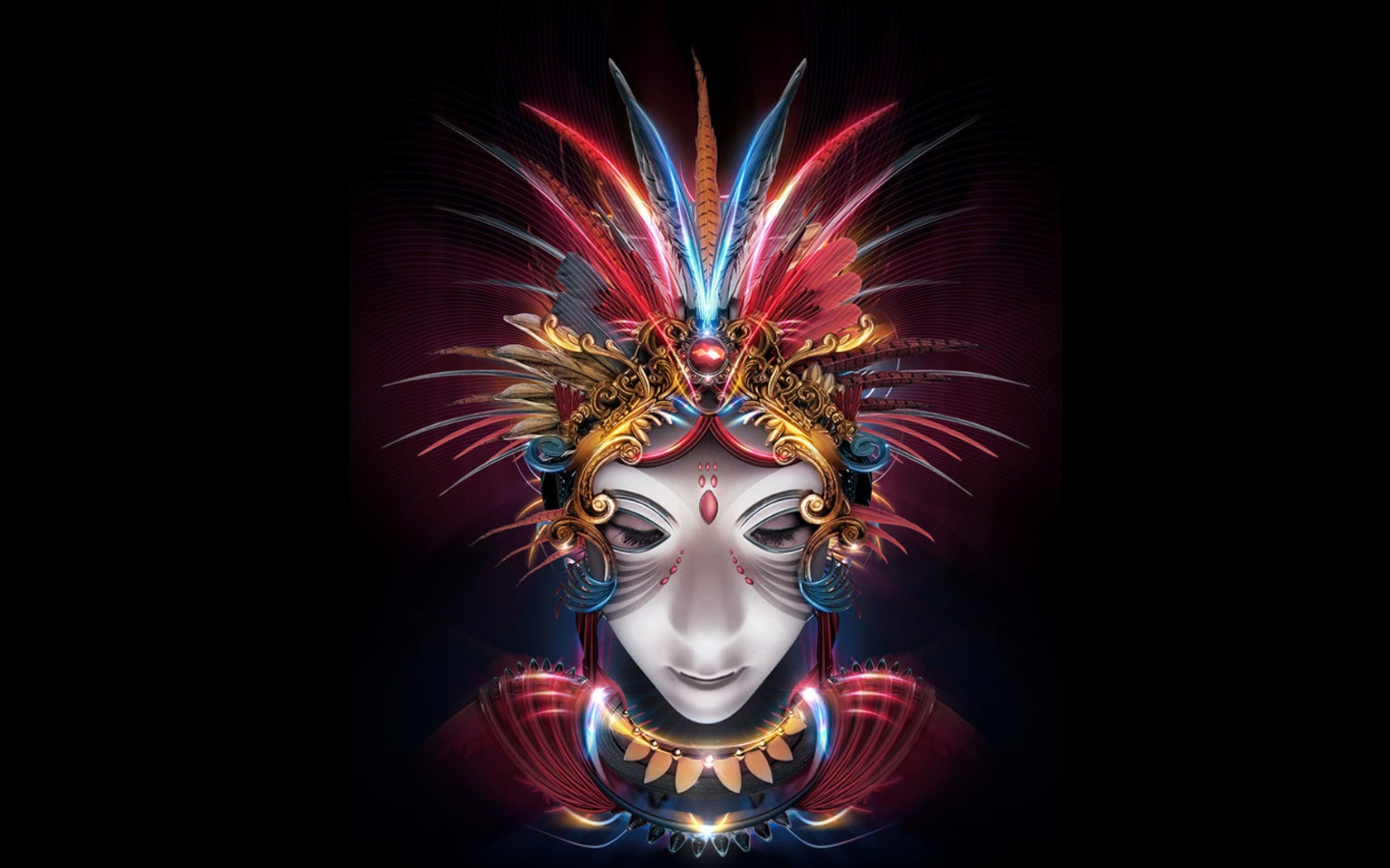 Photography of a mask for desktop wallpaper