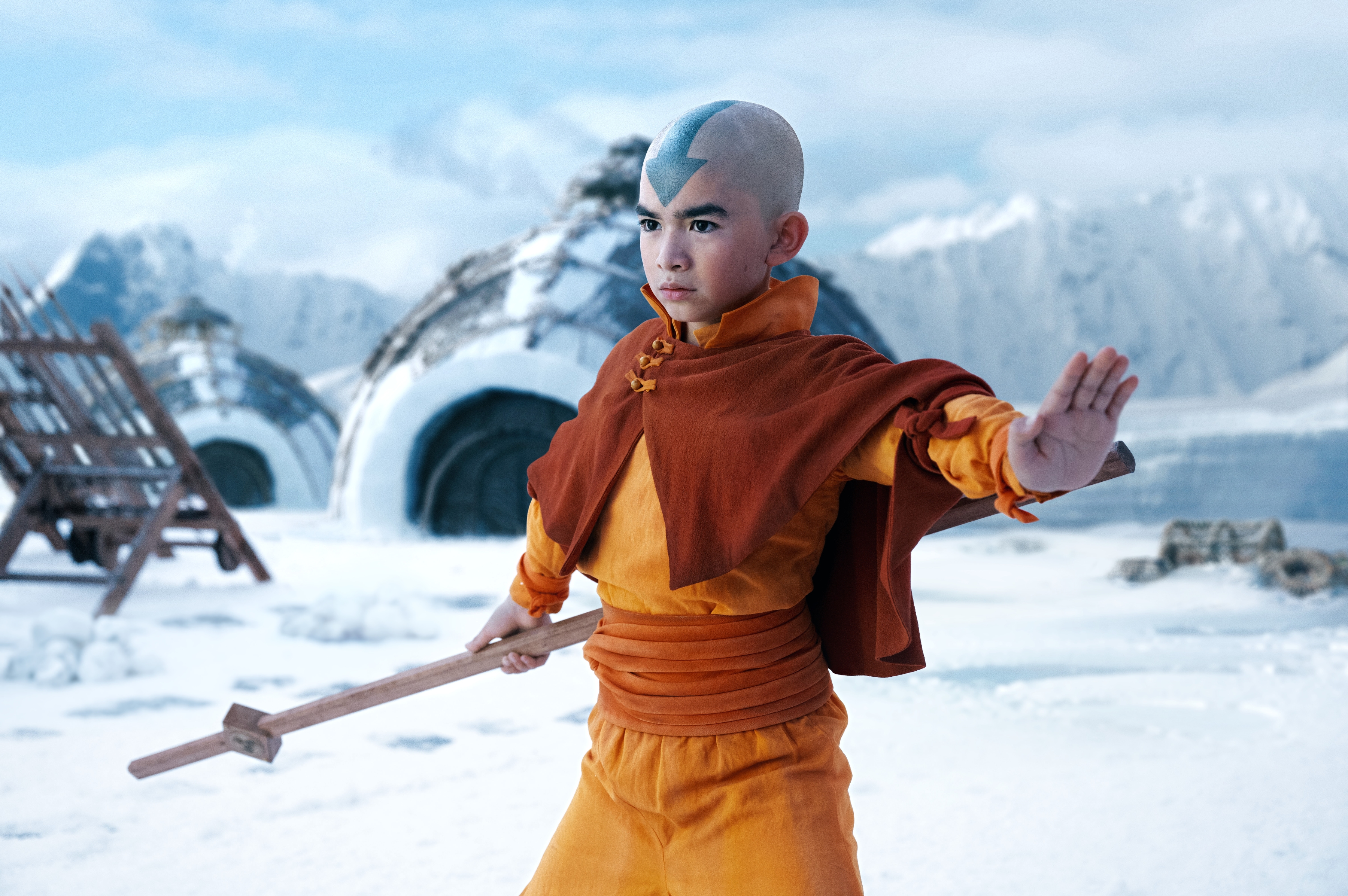 Desktop wallpaper of Avatar: The Last Airbender TV show - high definition image with beautiful background featuring characters from the show.