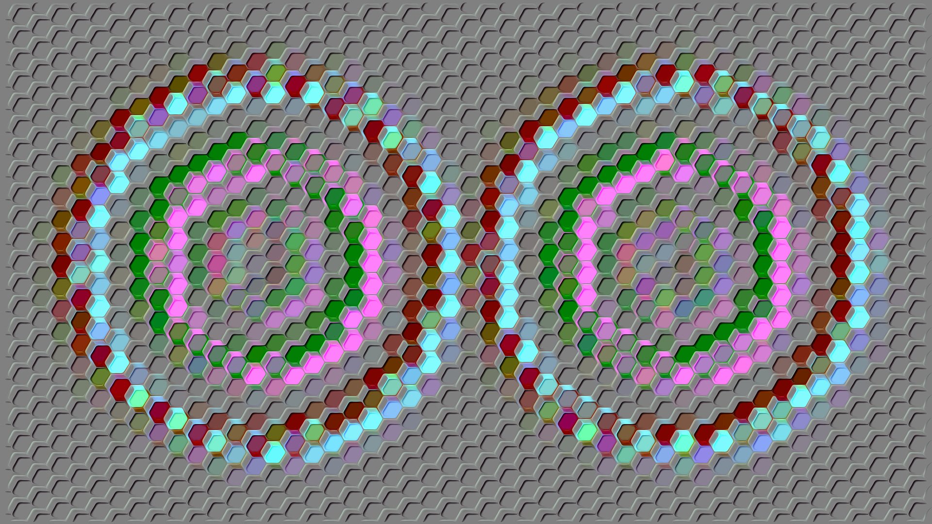 Oil Paint 3D Color Hexagon Pattern by lonewolf6738