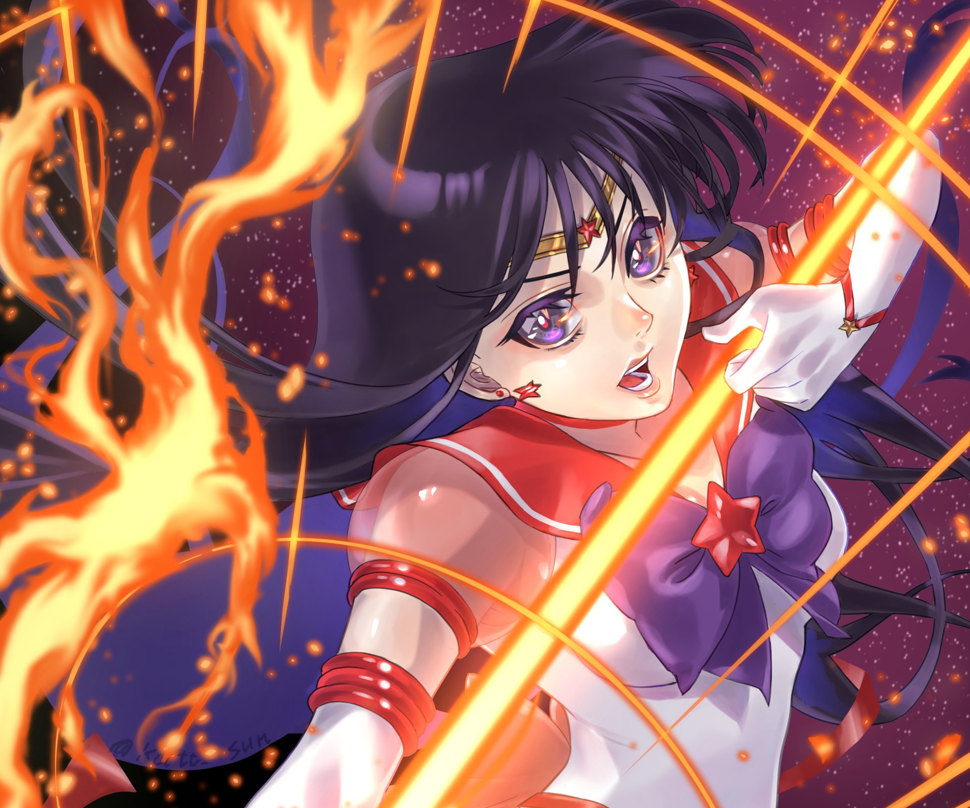 Download Sailor Mars Rei Hino Anime Sailor Moon 4k Ultra HD Wallpaper by katt sun