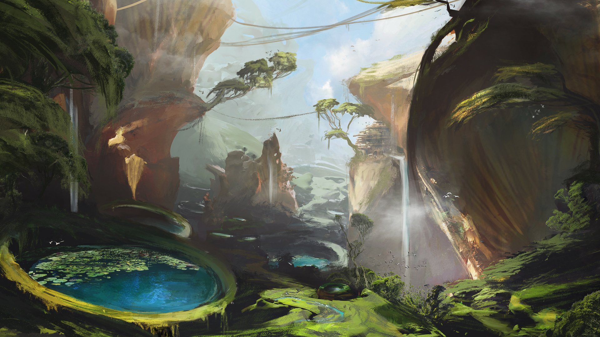 Download Sci Fi Landscape 4k Ultra HD Wallpaper by Helen Ilnytska