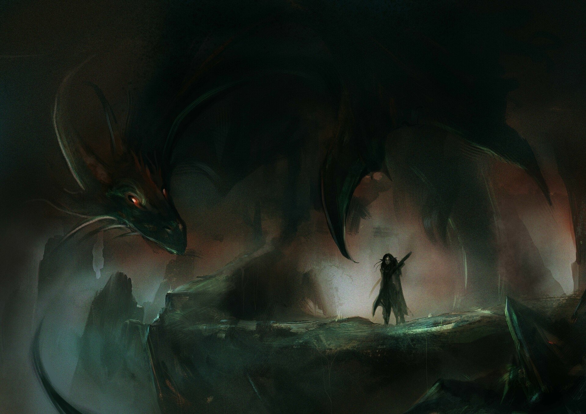 Download Fantasy Dragon HD Wallpaper by Natálie Karásková