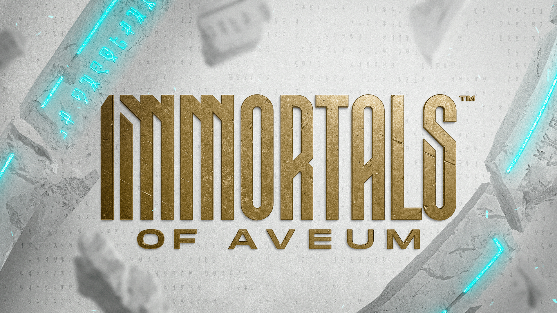 High-definition desktop wallpaper featuring the logo of the video game Immortals of Aveum, showcasing a blend of mystique and adventure in a captivating design.