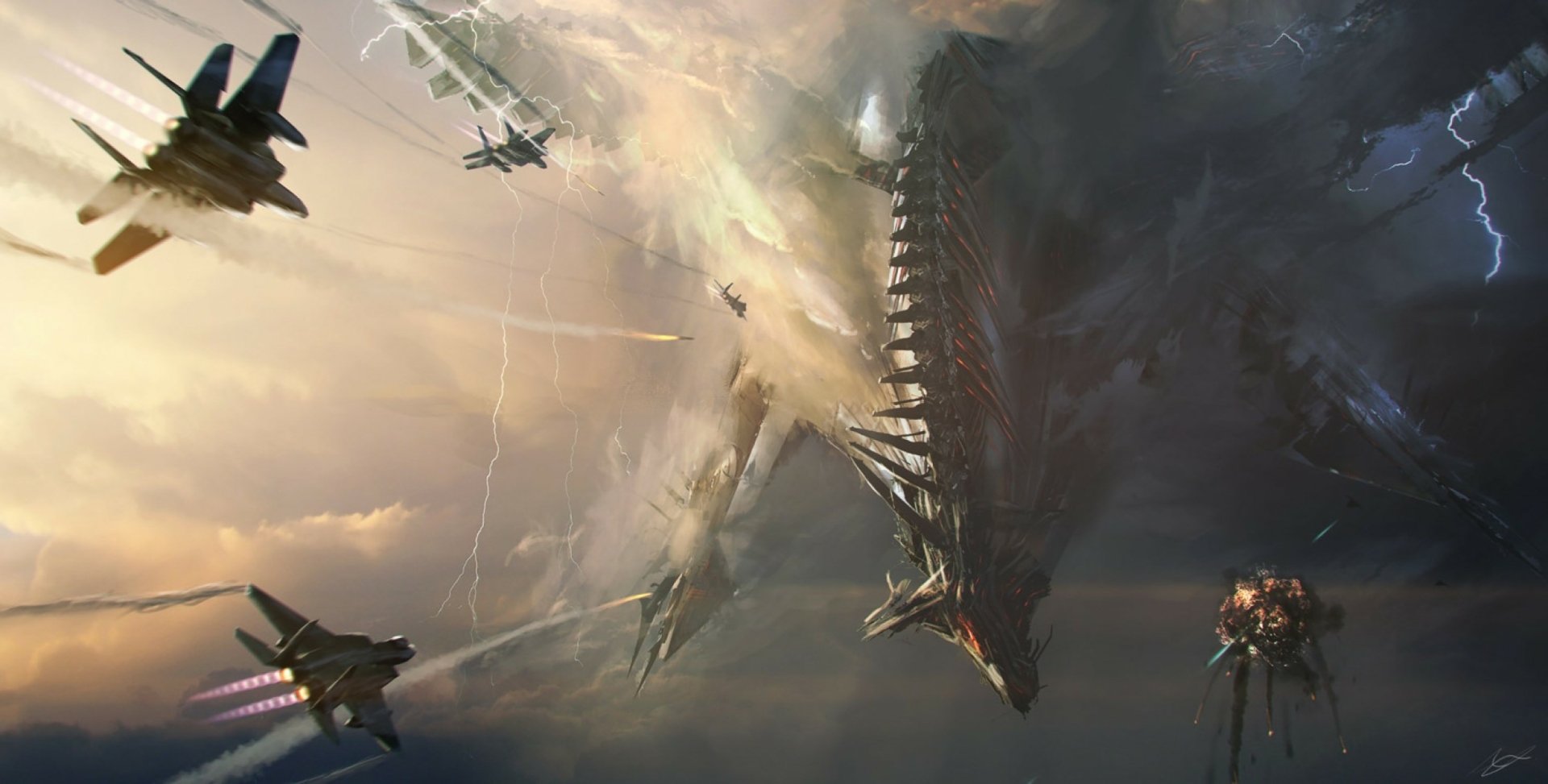 Download Sci Fi Battle HD Wallpaper by Adam Burn