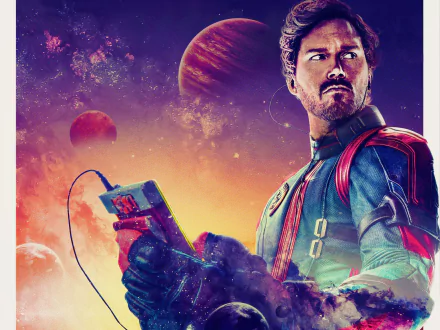 Chris Pratt Star Lord movie Guardians of the Galaxy Vol. 3 HD Desktop Wallpaper | Background Image