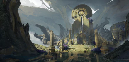 fantasy ruin HD Desktop Wallpaper | Background Image