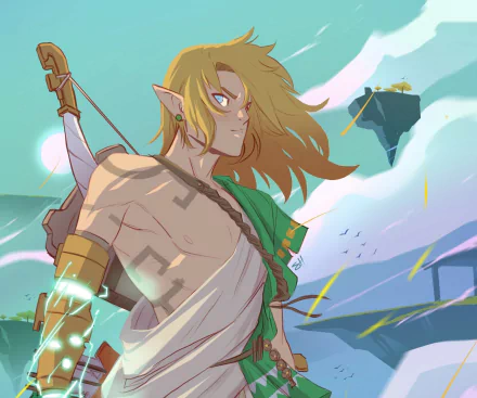 Link video game The Legend of Zelda: Tears of the Kingdom HD Desktop Wallpaper | Background Image