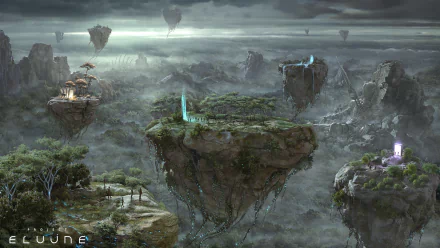 floating island fantasy landscape fantasy landscape HD Desktop Wallpaper | Background Image