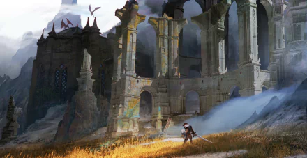 fantasy ruin HD Desktop Wallpaper | Background Image