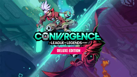 CONVERGENCE: A League of Legends Story Deluxe Edition Wallpaper featuring dynamic character art and vibrant colors.