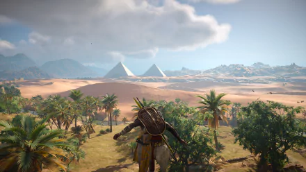 pyramid Egypt desert Bayek Of Siwa video game Assassin's Creed Origins HD Desktop Wallpaper | Background Image