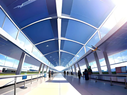  Indoor View Of an Imaginery Airport