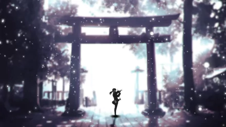  A girl plays on the Violin