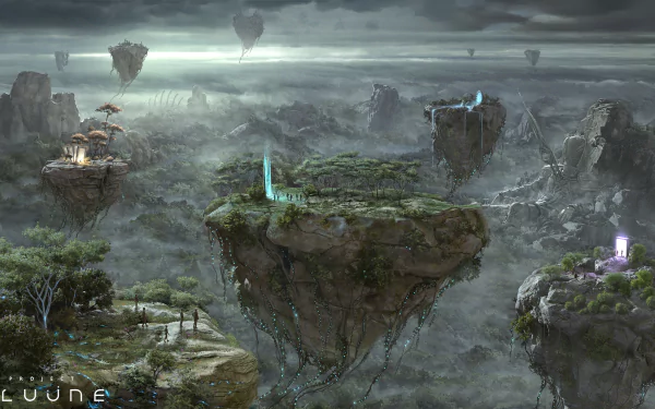 floating island fantasy landscape fantasy landscape HD Desktop Wallpaper | Background Image