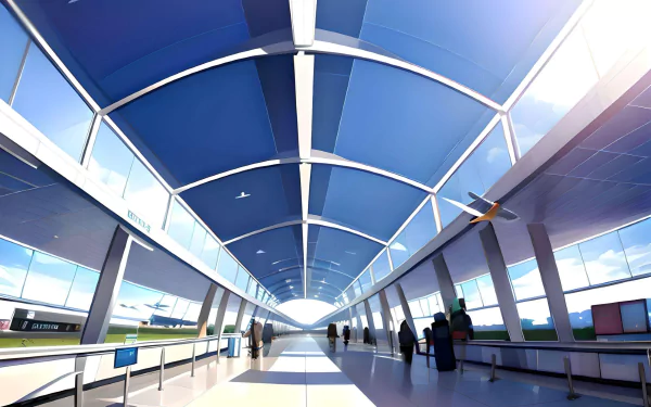  Indoor View Of an Imaginery Airport