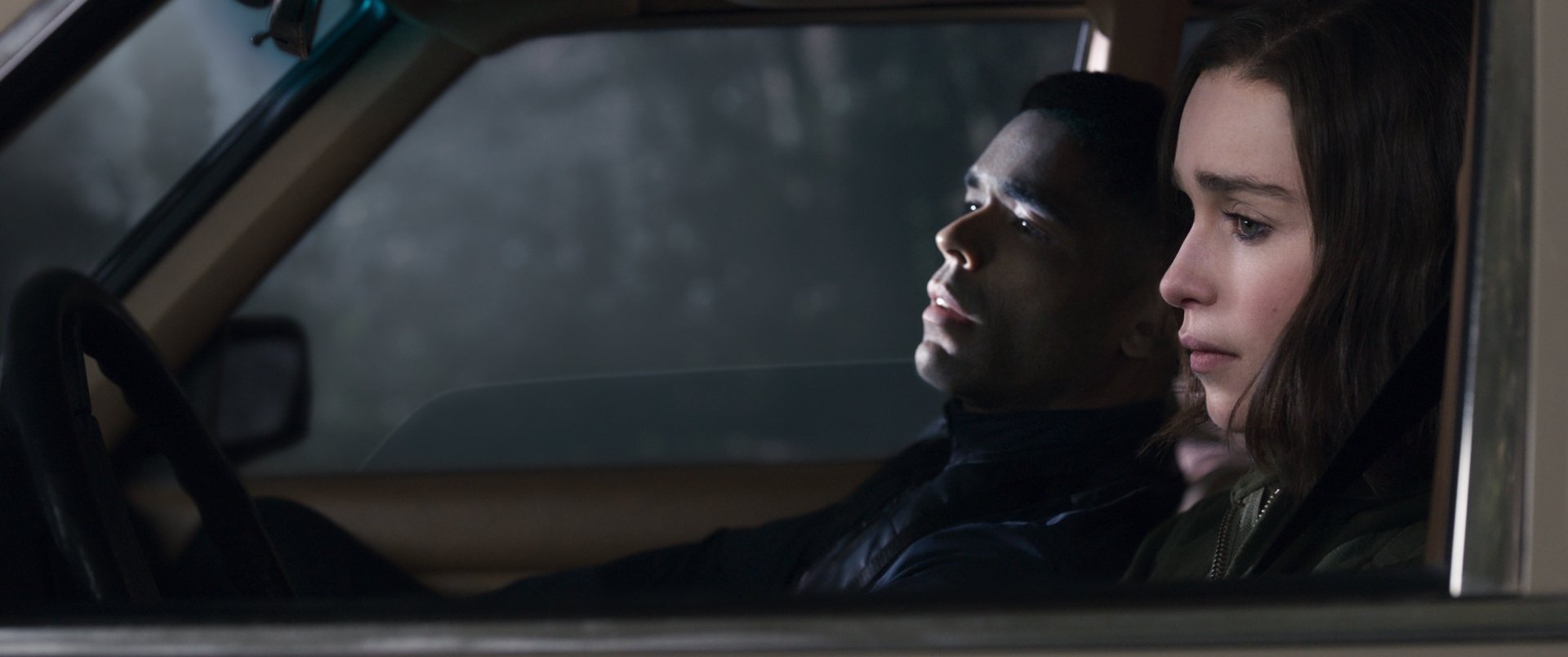 HD wallpaper featuring a scene from Secret Invasion with two characters focused and looking forward, providing a suspenseful desktop background.