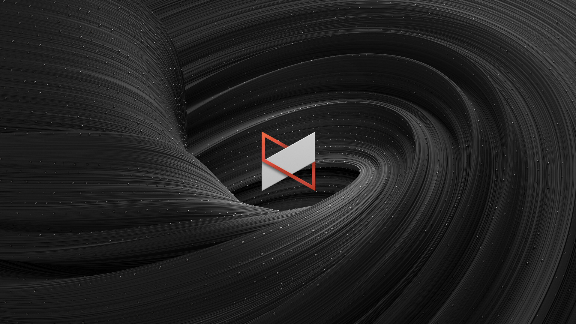 4K Ultra HD PC desktop wallpaper featuring a sleek, dark swirling vortex design with the MKBHD logo, highlighting a modern technology aesthetic.