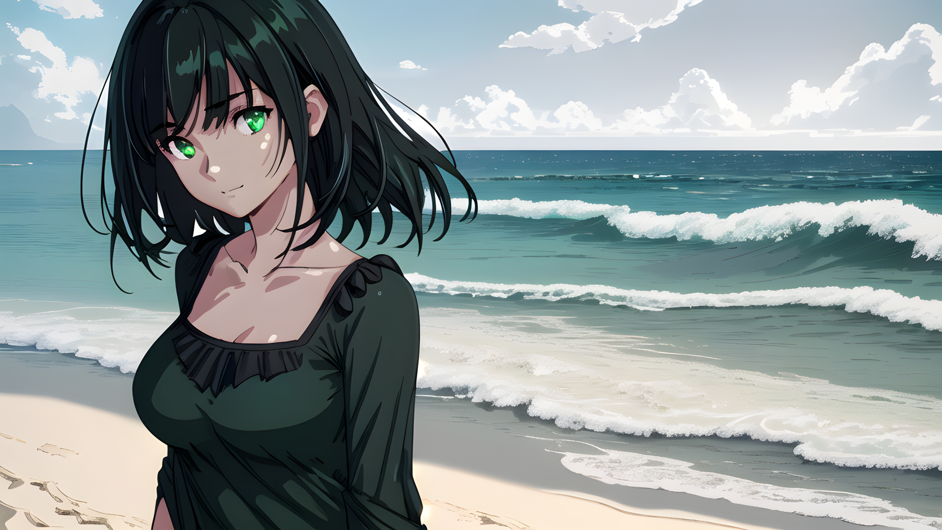 A girl at the beach by CptGui