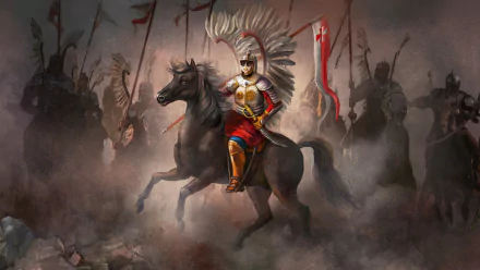  Cossacks 3 (2016) - Official Steam Trading Card Wallpaper - Polish Winged Hussar