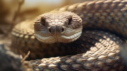 A close-up of a snake showcases its intricate scales and confident demeanor, making it an engaging HD desktop wallpaper and background for animal lovers.