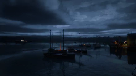 boat river morning sky video game Red Dead Redemption 2 HD Desktop Wallpaper | Background Image