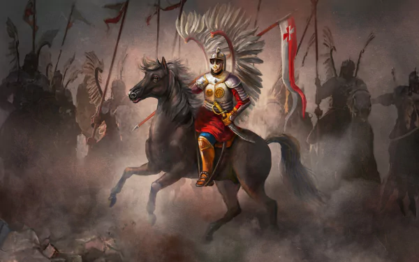  Cossacks 3 (2016) - Official Steam Trading Card Wallpaper - Polish Winged Hussar