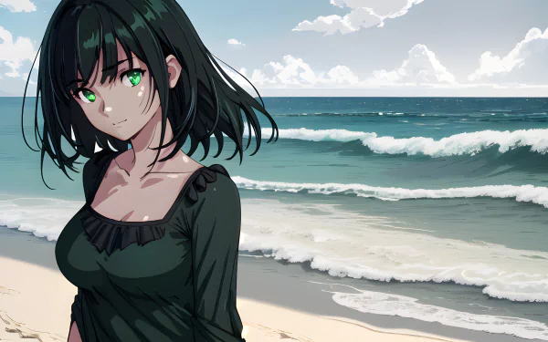  A girl at the beach