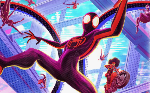 movie Spider-Man: Across the Spider-Verse Miles Morales HD Desktop Wallpaper | Background Image