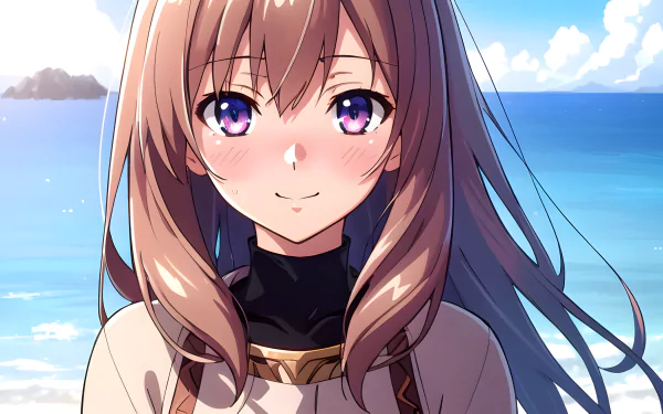  A girl on beach