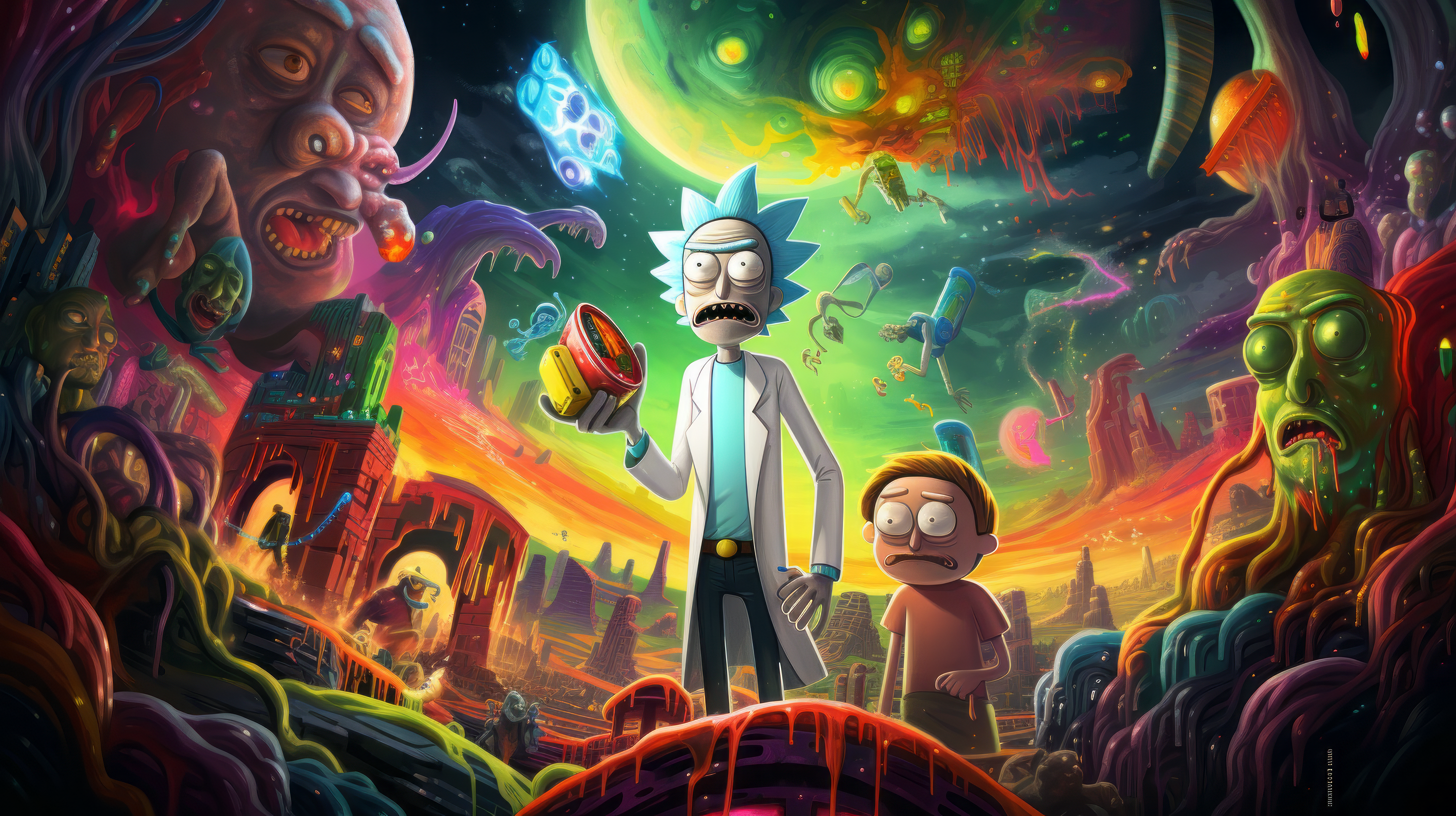 Rick and Morty HD Wallpaper - Intergalactic Adventures by patrika